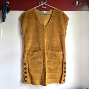 Madewell Camel Corduroy Shift Dress - S
